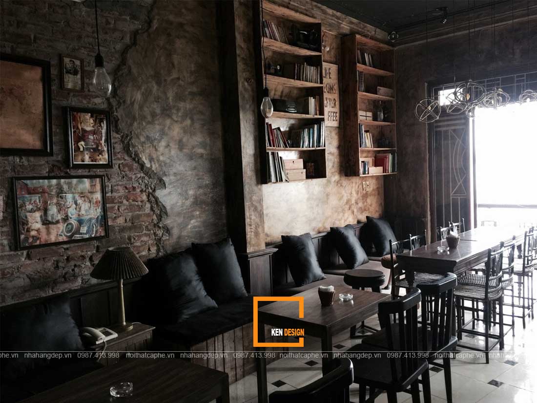 thiết kế quán cafe phong cách retro